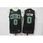 Men's Boston Celtics #0 Jayson Tatum Black Jordan 75th Anniversary Diamond 2021 Stitched Jersey