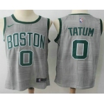 Men's Boston Celtics #0 Jayson Tatum Gray NBA Swingman City Edition Jersey