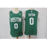 Men's Boston Celtics #0 Jayson Tatum Green 2021 Nike Swingman Stitched NBA Jersey With NEW Sponsor Logo