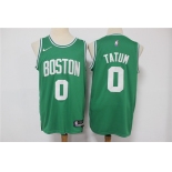 Men's Boston Celtics #0 Jayson Tatum Green 75th Anniversary Diamond 2021 Stitched Jersey