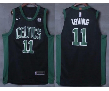 Men's Boston Celtics #11 Kyrie Irving Black 2017-2018 Nike Swingman General Electric Stitched NBA Jersey