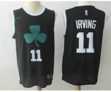 Men's Boston Celtics #11 Kyrie Irving Black 2017-2018 Nike Swingman Stitched NBA Jersey