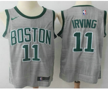 Men's Boston Celtics #11 Kyrie Irving Gray NBA Swingman City Edition Jersey