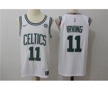 Men's Boston Celtics #11 Kyrie Irving White Stitched NBA Nike Revolution 30 Swingman Jersey