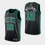 Men's Boston Celtics #12 Grant Williams Black Jordan Brand 2020-21 Statement Jersey