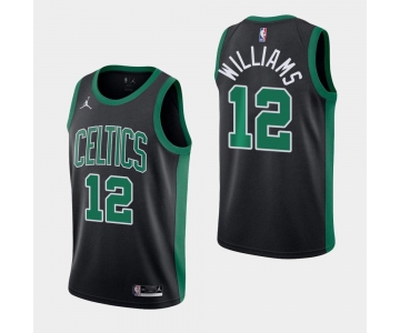 Men's Boston Celtics #12 Grant Williams Black Jordan Brand 2020-21 Statement Jersey