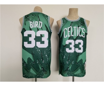 Men's Boston Celtics #33 Larry Bird Green Throwback basketball Jersey