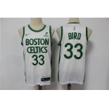 Men's Boston Celtics #33 Larry Bird White 2021 Nike City Edition Swingman Stitched NBA Jersey With The Sponsor Logo