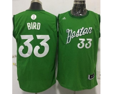 Men's Boston Celtics #33 Larry Bird adidas Green 2016 Christmas Day Stitched NBA Swingman Jersey