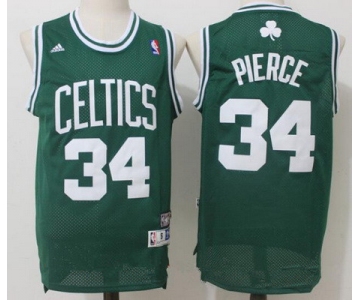 Men's Boston Celtics #34 Paul Pierce Green Hardwood Classics Soul Swingman Stitched NBA Throwback Jersey