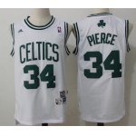 Men's Boston Celtics #34 Paul Pierce White Hardwood Classics Soul Swingman Stitched NBA Throwback Jersey