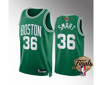 Men's Boston Celtics #36 Marcus Smart Green 2022 Finals Stitched Jersey