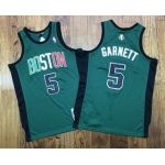 Men's Boston Celtics #5 Kevin Garnett Green 2007-08 Hardwood Classics Soul AU Throwback Jersey