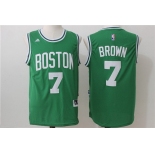 Men's Boston Celtics #7 Jaylen Brown Green Stitched NBA adidas Revolution 30 Swingman Jersey