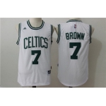 Men's Boston Celtics #7 Jaylen Brown White Stitched NBA adidas Revolution 30 Swingman Jersey
