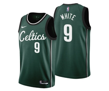 Men's Boston Celtics #9 Derrick White 2022-23 Green City Edition Stitched Jersey