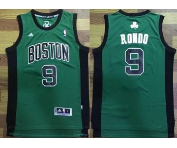 Men's Boston Celtics #9 Rajon Rondo Green with Black Stitched NBA adidas Revolution 30 Swingman Jersey