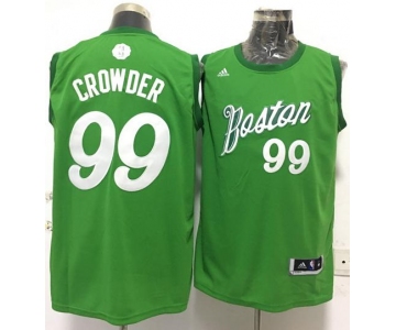 Men's Boston Celtics #99 Jae Crowder adidas Green 2016 Christmas Day Stitched NBA Swingman Jersey