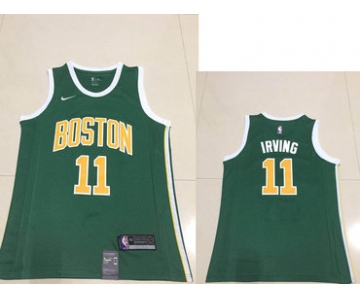 Men's Boston Celtics Kyrie #11 Irving Nike Green 2018/19 Swingman Earned Edition Jersey