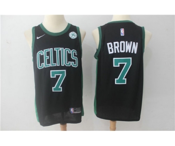 Nike Boston Celtics 7 Jaylen Brown Black NBA Swingman Jersey