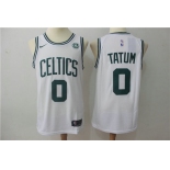 Nike Celtics 0 Jayson Tatum White Stitched Swingman Jersey