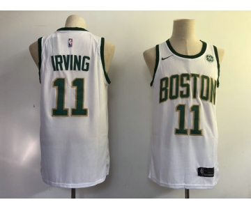 Nike Celtics 11 Kyrie Irving White City Edition Swingman Jersey