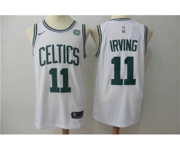 Nike Celtics 11 Kyrie Irving White Swingman Jersey