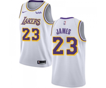 Big Size Nike Los Angeles Lakers #23 LeBron James White NBA Swingman Association Edition Jersey