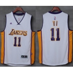 Lakers #11 Yi Jianlian White Stitched NBA Jersey