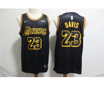 Lakers 23 Anthony Davis Black City Edition Nike Swingman Jersey