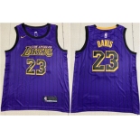 Lakers 23 Anthony Davis Purple City Edition Nike Swingman Jersey