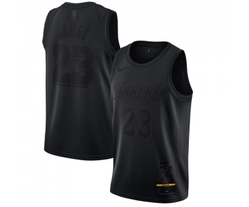 Lakers #23 LeBron James Black Basketball MVP Swingman Jersey