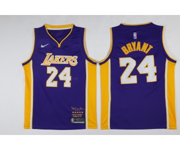 Lakers 24 kobe Bryant Purple Black Mamba Nike Swingman Jersey