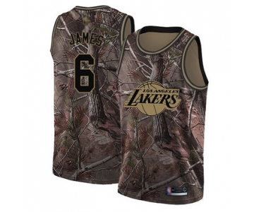 Lakers #6 LeBron James Camo Basketball Swingman Realtree Collection Jersey