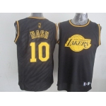 Los Angeles Lakers #10 Steve Nash Revolution 30 Swingman 2014 Black With Gold Jersey