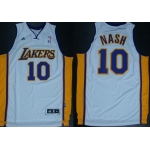 Los Angeles Lakers #10 Steve Nash Revolution 30 Swingman White Jersey