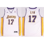 Los Angeles Lakers #17 Jeremy Lin Revolution 30 Swingman White Jersey