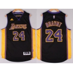 Los Angeles Lakers #24 Kobe Bryant Revolution 30 Swingman 2014 New Black With Purple Jersey