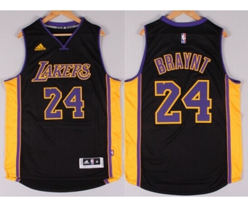 Los Angeles Lakers #24 Kobe Bryant Revolution 30 Swingman 2014 New Black With Purple Jersey