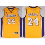 Los Angeles Lakers #24 Kobe Bryant Revolution 30 Swingman 2014 New Yellow Jersey