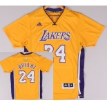 Los Angeles Lakers #24 Kobe Bryant Revolution 30 Swingman 2014 New Yellow Short-Sleeved Jersey