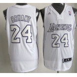 Los Angeles Lakers #24 Kobe Bryant Revolution 30 Swingman White Big Color Jersey