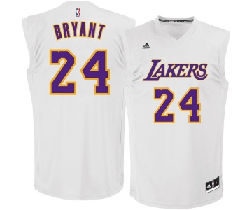 Los Angeles Lakers #24 Kobe Bryant White Chase Fashion Replica Jersey