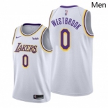 Men Lakers Russell Westbrook 2021 trade white association edition jersey