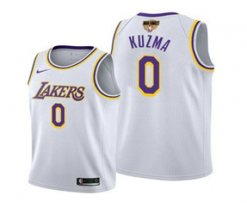 Men's Los Angeles Lakers #0 Kyle Kuzma 2020 White Finals Stitched NBA Jersey