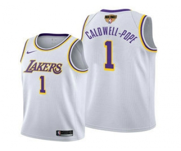 Men's Los Angeles Lakers #1 Kentavious Caldwell-Pope 2020 White Finals Stitched NBA Jersey