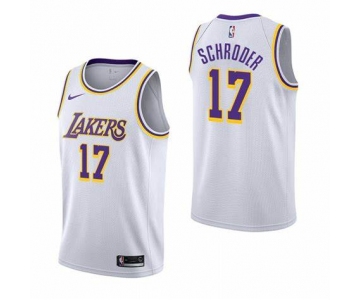 Men's Los Angeles Lakers #17 Dennis Schroder  White 2019 Nike Swingman Stitched NBA Jersey