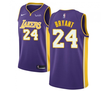 Men's Los Angeles Lakers #24 Kobe Bryant 2017-2018 Purple Nike Swingman Stitched NBA Jersey