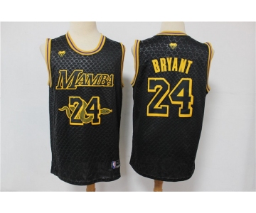 Men's Los Angeles Lakers #24 Kobe Bryant Black Mamba Memorial Black Swingman Nike Jersey