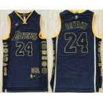 Men's Los Angeles Lakers #24 Kobe Bryant Black Retired Commemorative Soul Swingman Jersey